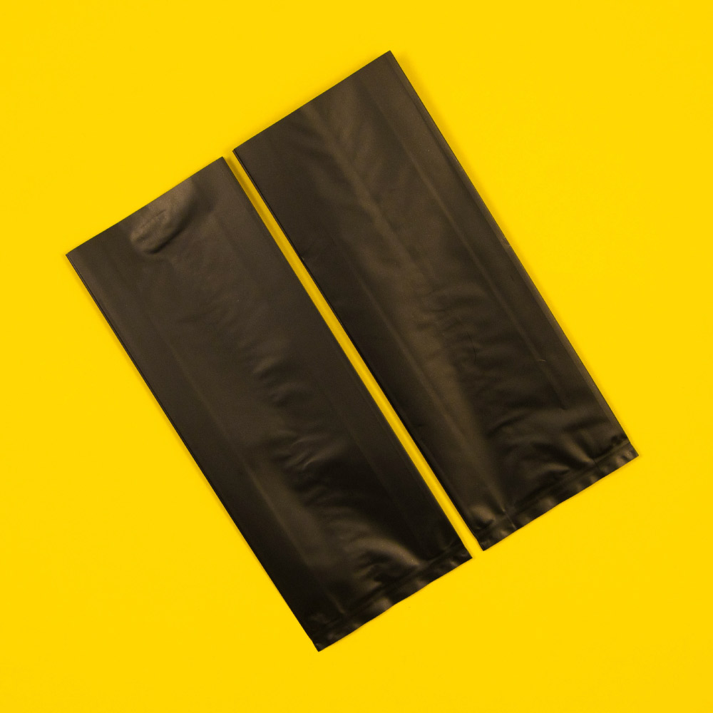 Bolsa Duplex con fuelles laterales 1lb Negro Mate 100x50x290mm