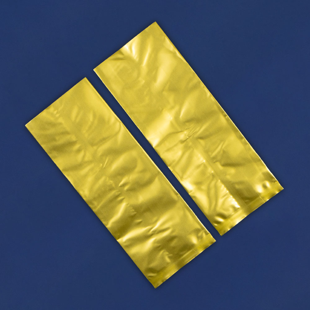 Bolsa Duplex plana lisa Dorado 60x160mm